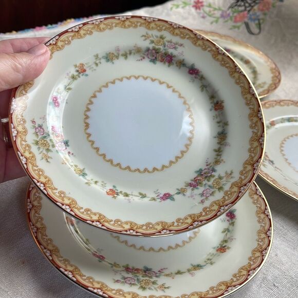 Lot of 4 Noritake China Dimity pattern bread plates. - Picture 3 of 7